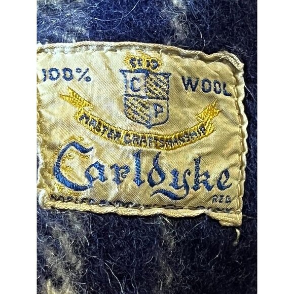 Vintage Carldyke Wool Tartan Fringe Blanket Plaid Scottish Cozy Cabin Rustic - Picture 5 of 10